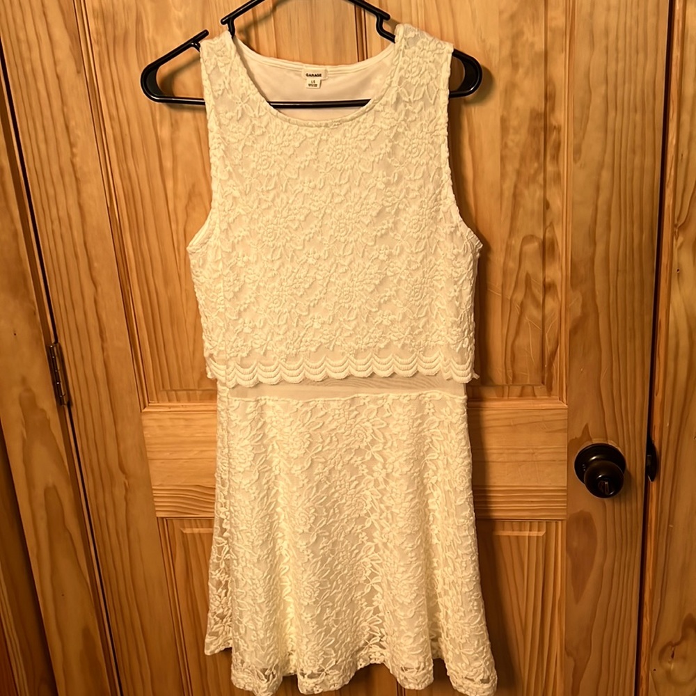 White mid length dress